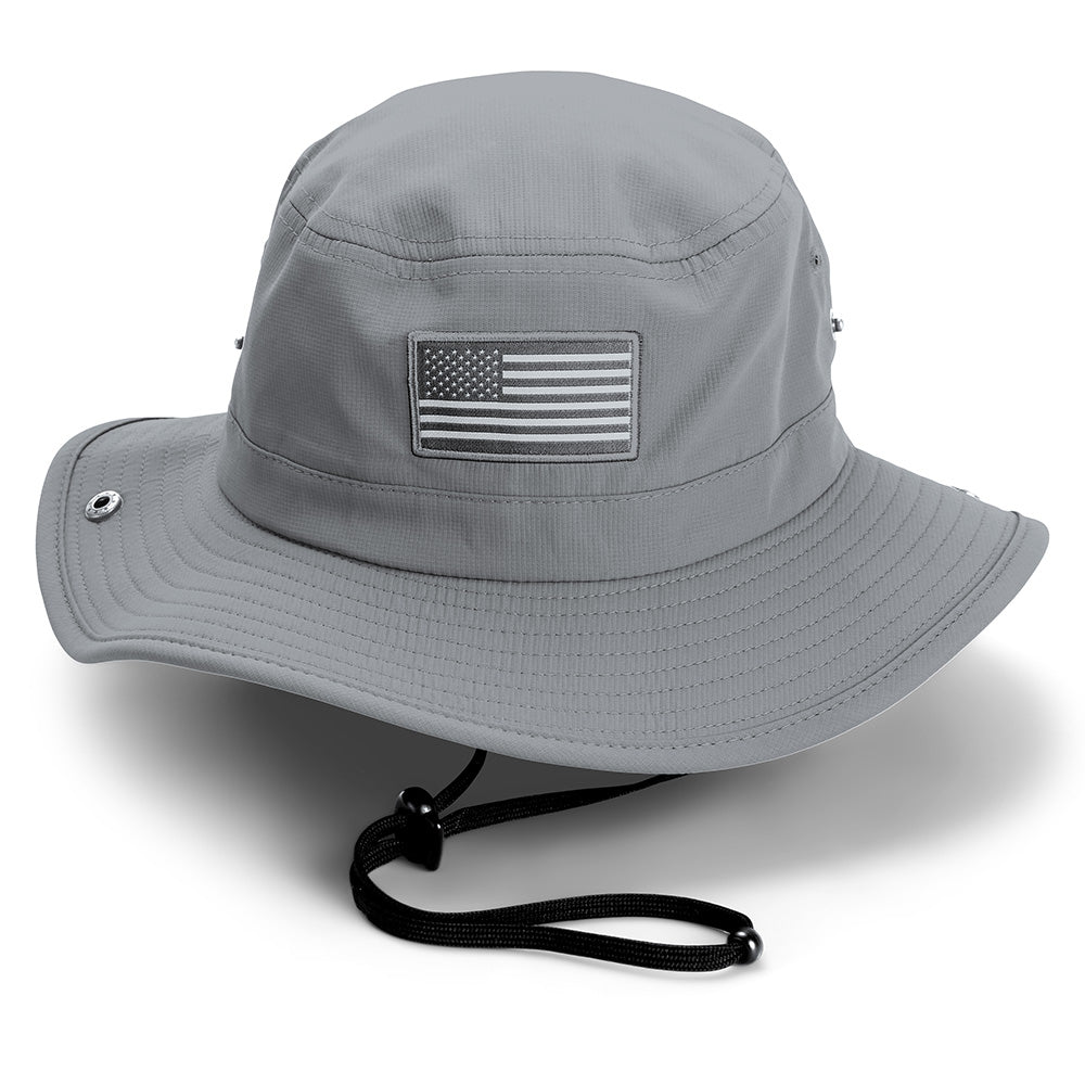 American Flag Grey Boonie Hat