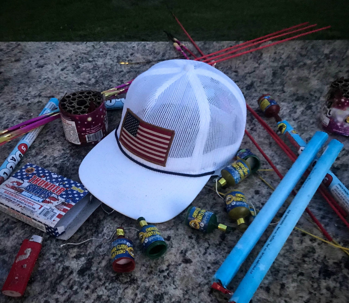 All Mesh 4 of July Hat