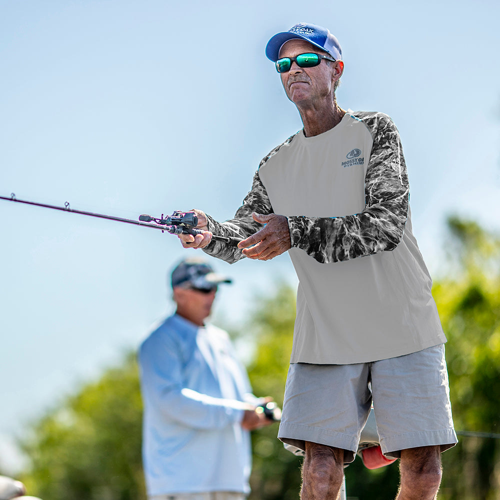 Mossy Oak Bass Fishing Shirt Grey