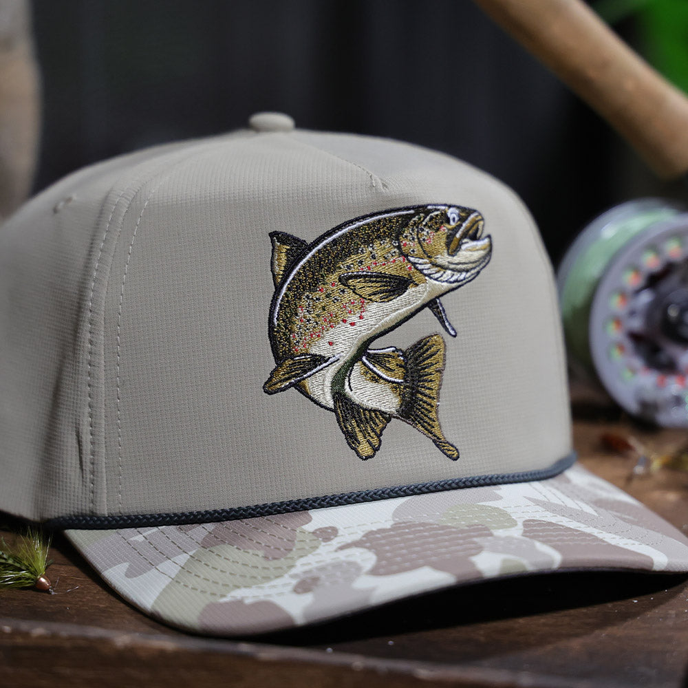 Out for Trout Fly Fishing Corduroy Snapback Hat Cap 4 Colorsrope Rope 