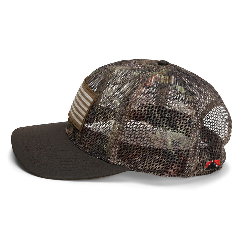 帽子 theredthread S lace up hunting cap Appalachian Trail Wood Grain Patch Dirty Water Trucker Hat