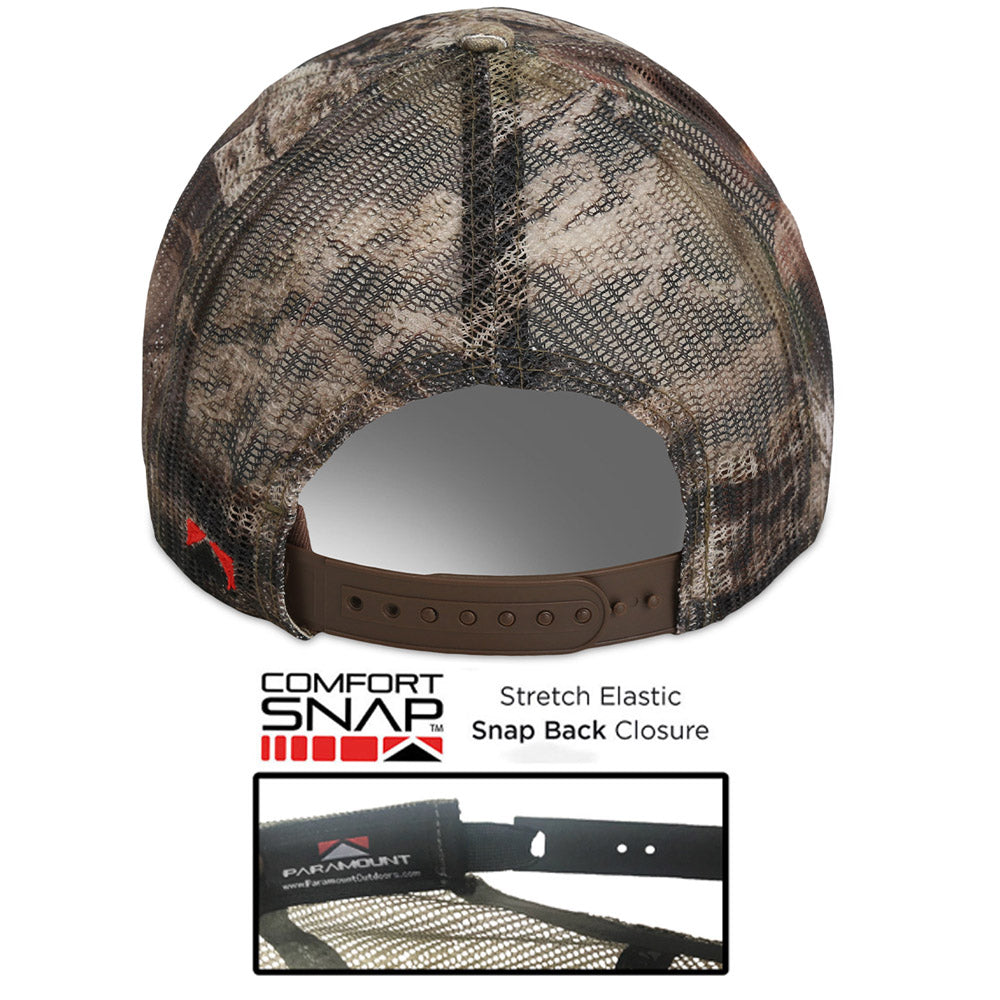 All Mesh Mossy Oak Camo Hunting Flag Cap (Structured) - Paramount Outdoors