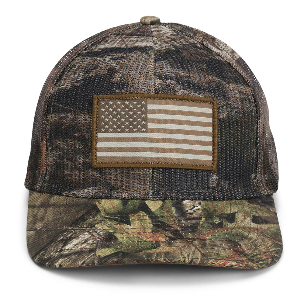 All Mesh Mossy Oak Camo Hunting Flag Cap (Structured) - Paramount