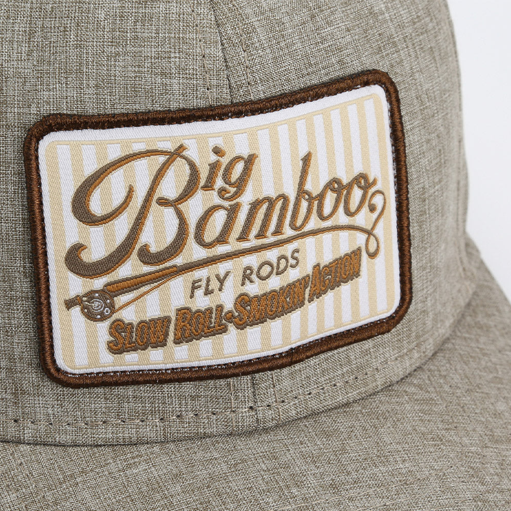 Big Bamboo Fly Rod Heathered 6-Panel Fly Fishing Patch Cap