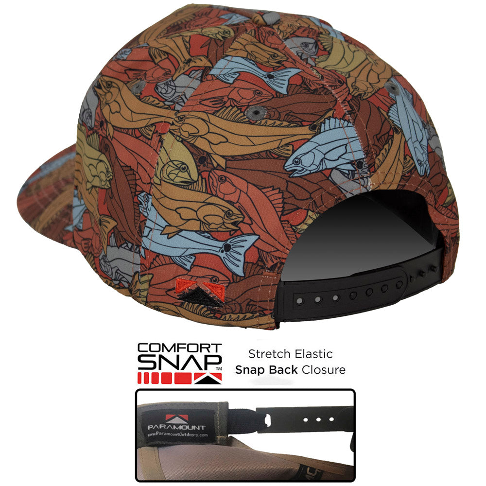 Redfish Stained Glass 5-Panel Trucker Rope Cap - Paramount Outdoors