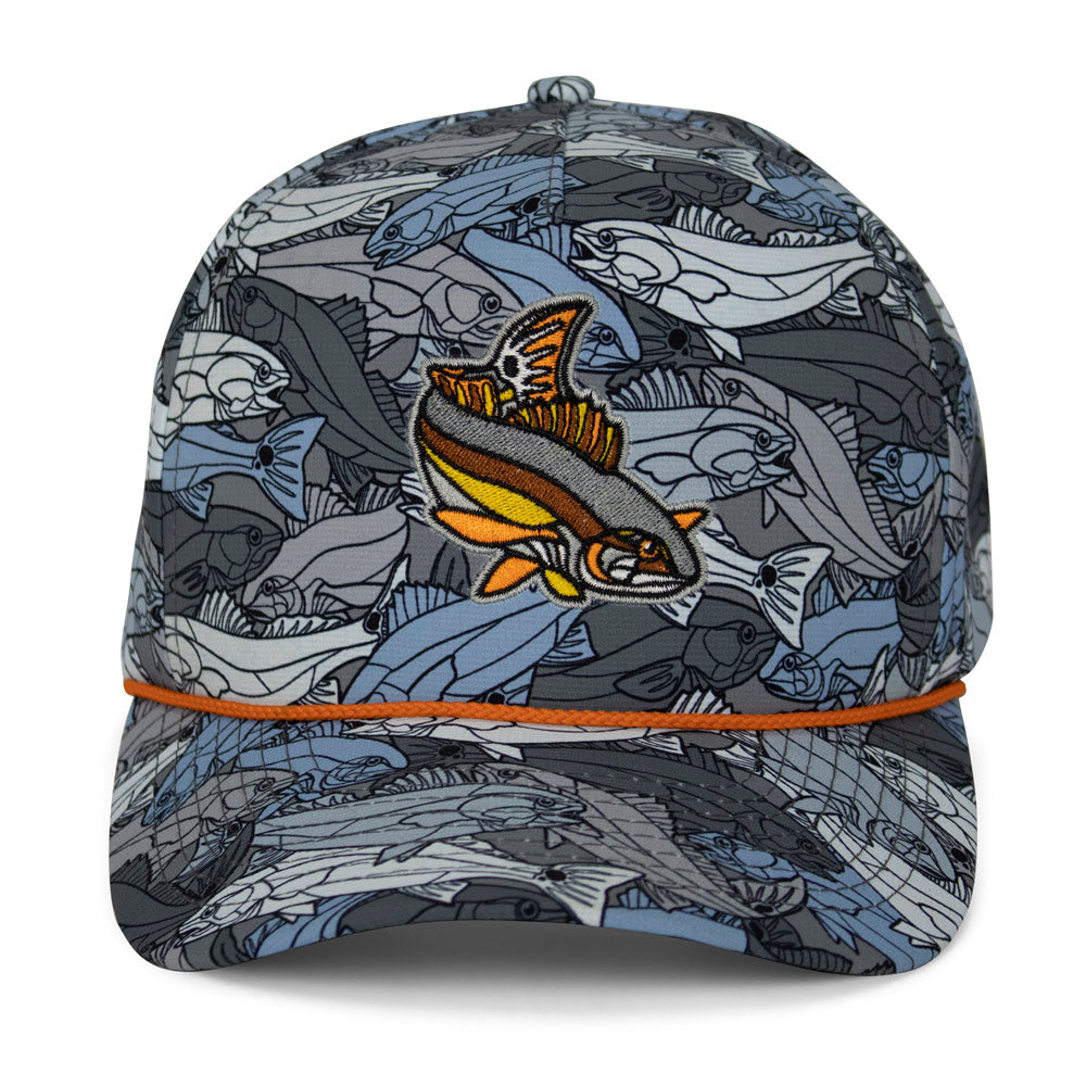 Redfish Stained Glass 5-Panel Trucker Rope Cap - Paramount
