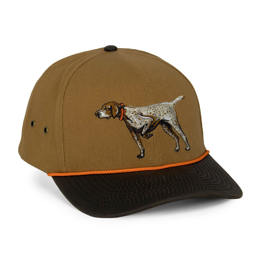 German Shorthaired Point Canvas Cap Wax Cloth Visor - Paramount