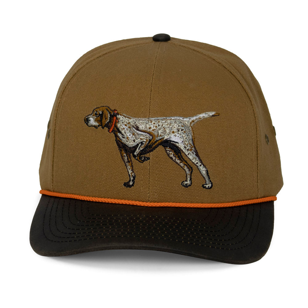 German Shorthaired Point Canvas Cap Wax Cloth Visor Paramount Outdoors