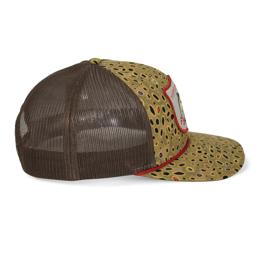 Trout Tongue Fly Fishing Hat Patch Mesh Back Rope Cap