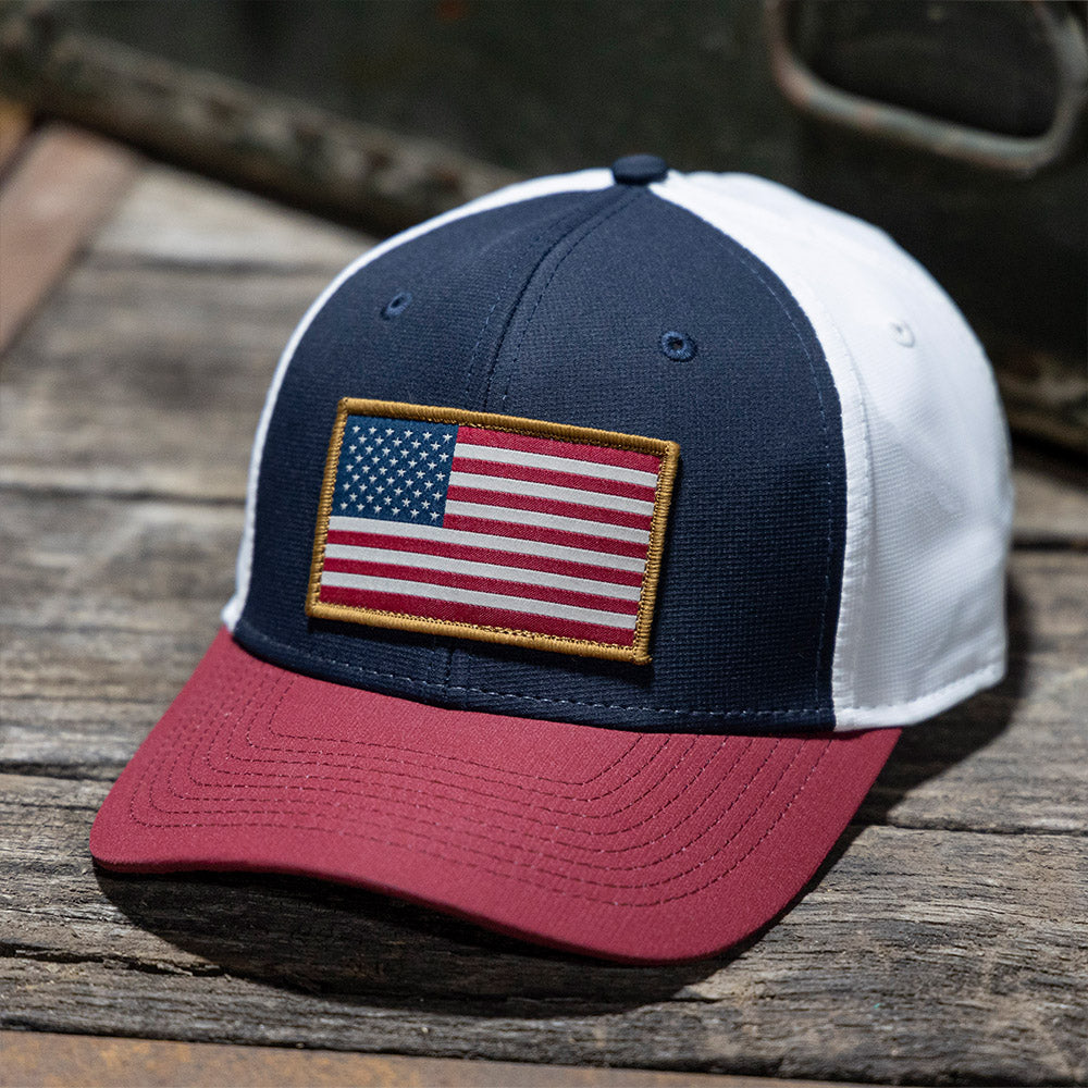 Riverside American Flag Hat Structured Ripstop Cap RWB