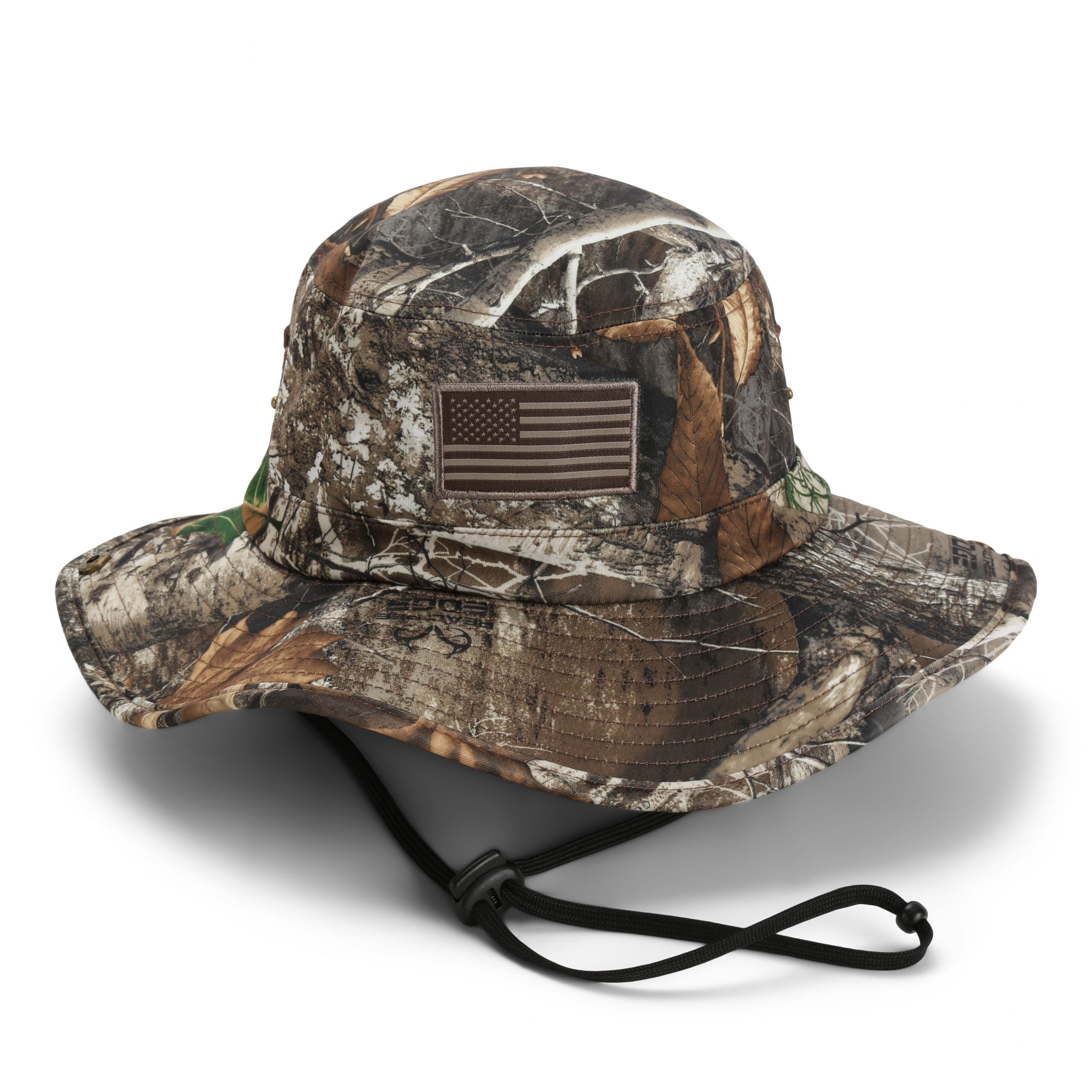 Bayou Full Brim Camo American Flag Boonie Hat (Floats) - Paramount Outdoors