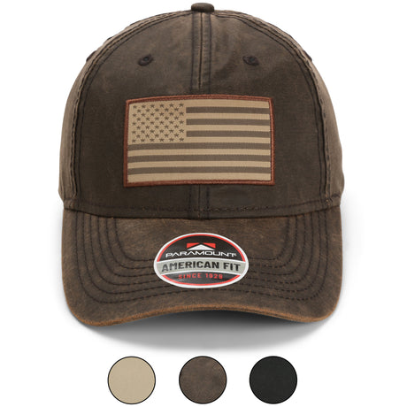 American Flag Wax Cloth Cap