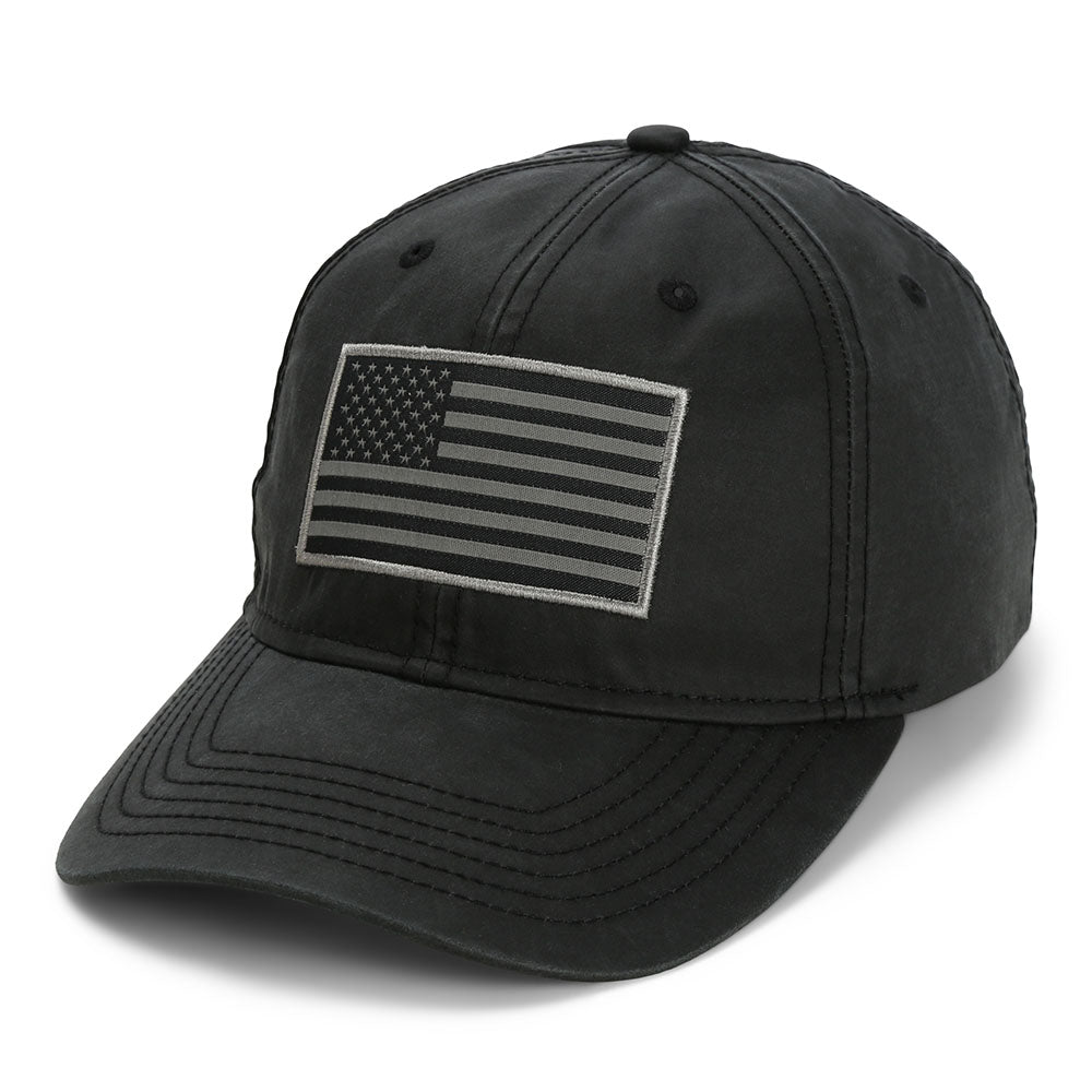 Waxed Cloth Camo American Flag Cap - American Fit™ - Paramount Outdoors