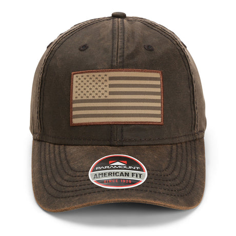 Waxed Cloth American Flag Cap