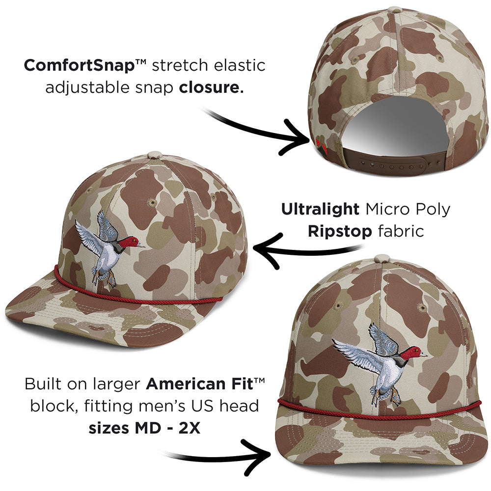 Redhead Duck Hat 6 Panel Waterfowl Rope Cap Paramount Outdoors