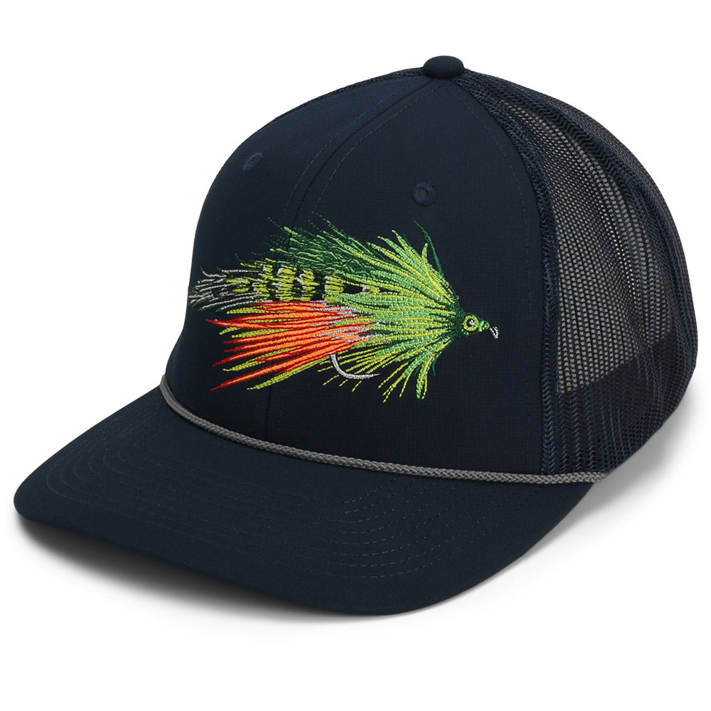 Fire Tiger Streamer Fly Fishing Mesh Back Rope Cap - Paramount