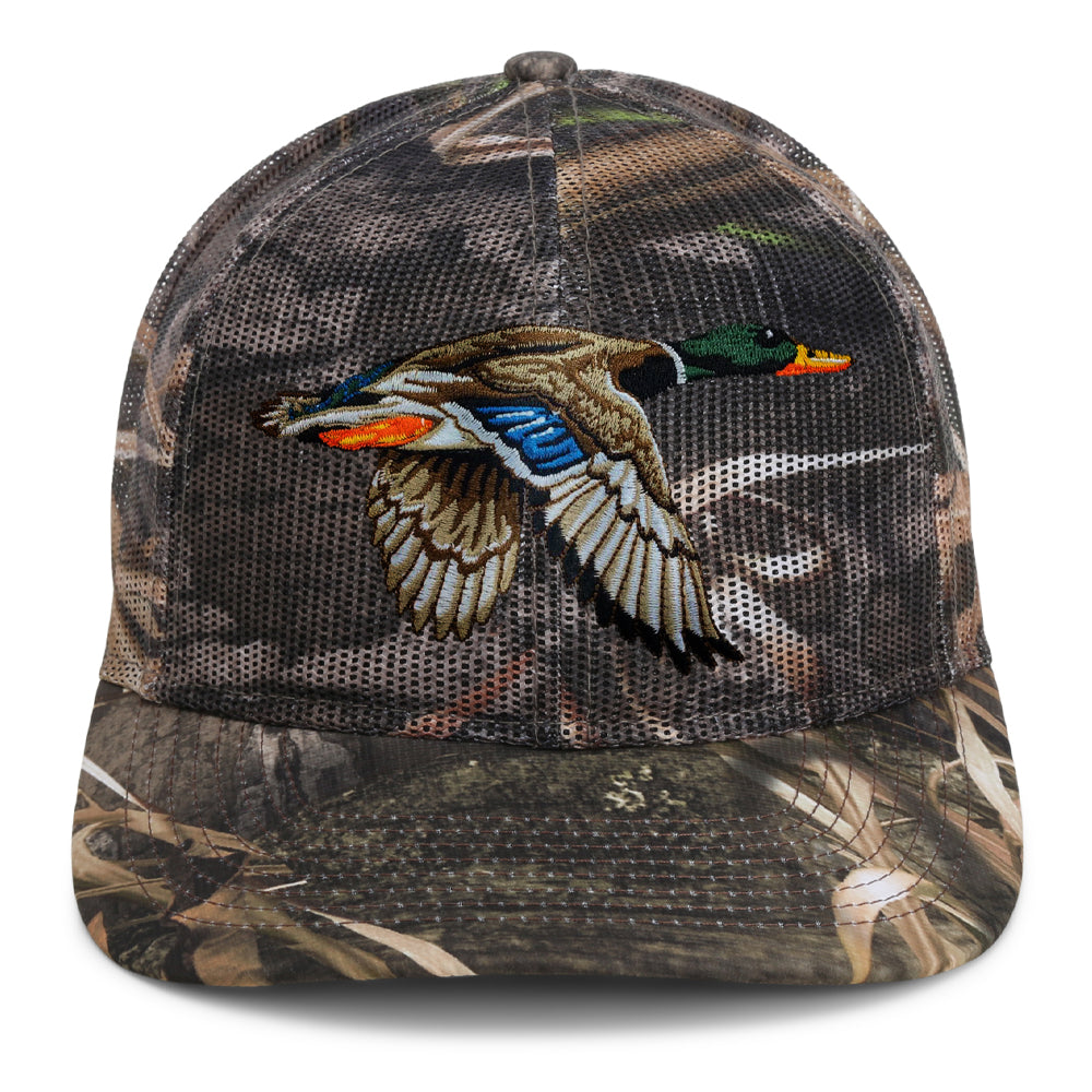 The Mallard Duck Camo Rope Mesh Snap Back | Dogwood Outfitters